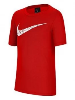 Image of Nike Older Boys Core Performance Top - Red/White, Size L, 12-13 Years