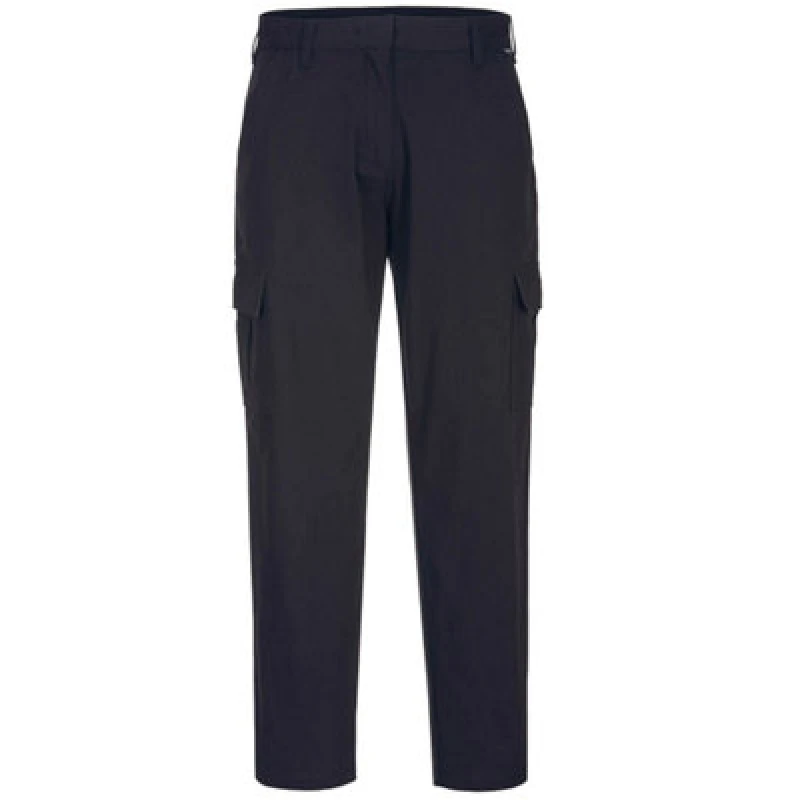 Image of Portwest Womens Stretch Cargo Trousers S233BKR26 Colour: Black