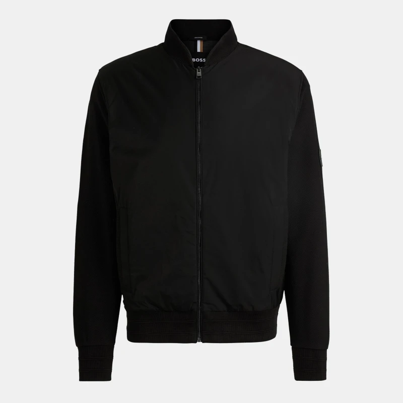 Image of Boss Mens H-Skiles Full Zip Fleece Black 001 male Small