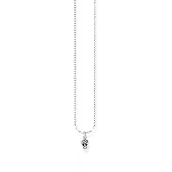 Image of Thomas Sabo Charm Club Charming Silver Skull Necklace 45cm KE2073-051-