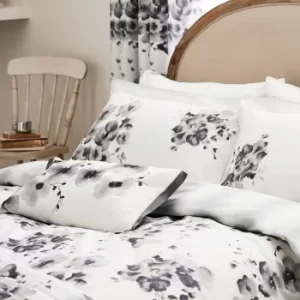 Image of Sanderson Mandarin Flowers Single Duvet Cover Set, Grey