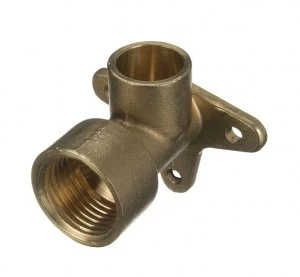 Image of Wickes End Feed Wall Plate Elbow - 12 x 15mm