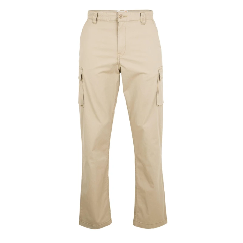 Image of Timberland Mens Twill Cargo Trousers Lemon Pepper male 32