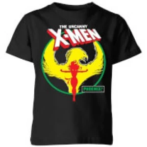 Image of X-Men Dark Phoenix Circle Kids T-Shirt - Black - 9-10 Years