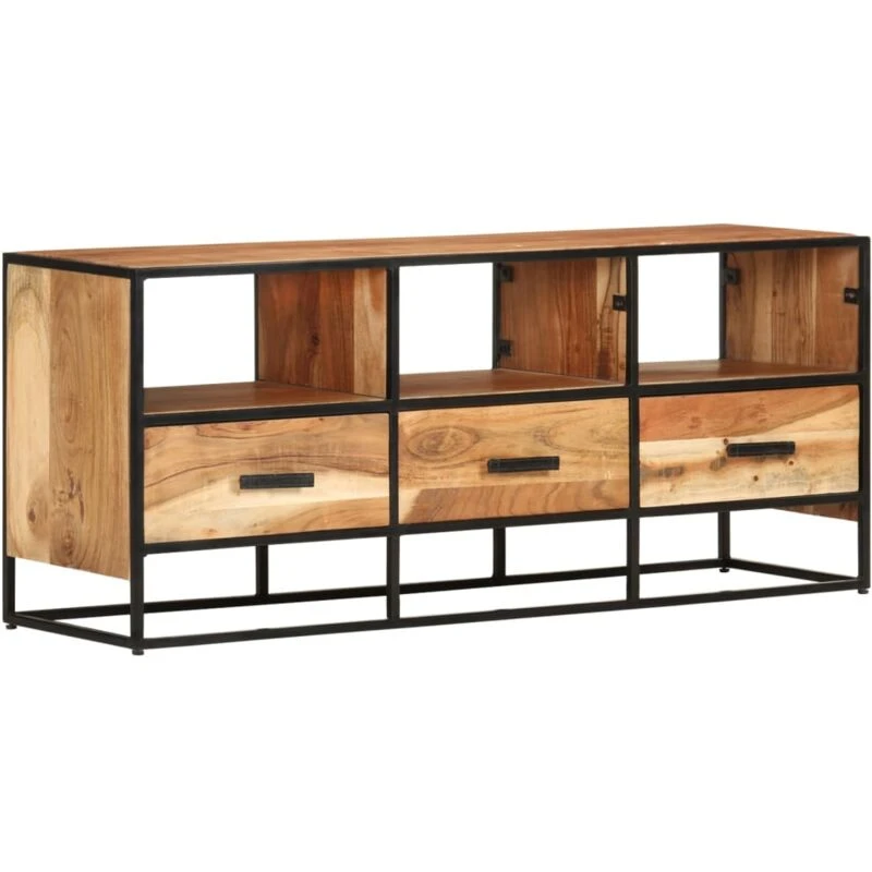 Image of Vidaxl TV Cabinet 110X30X45cm Solid Acacia Wood, Brown 327448