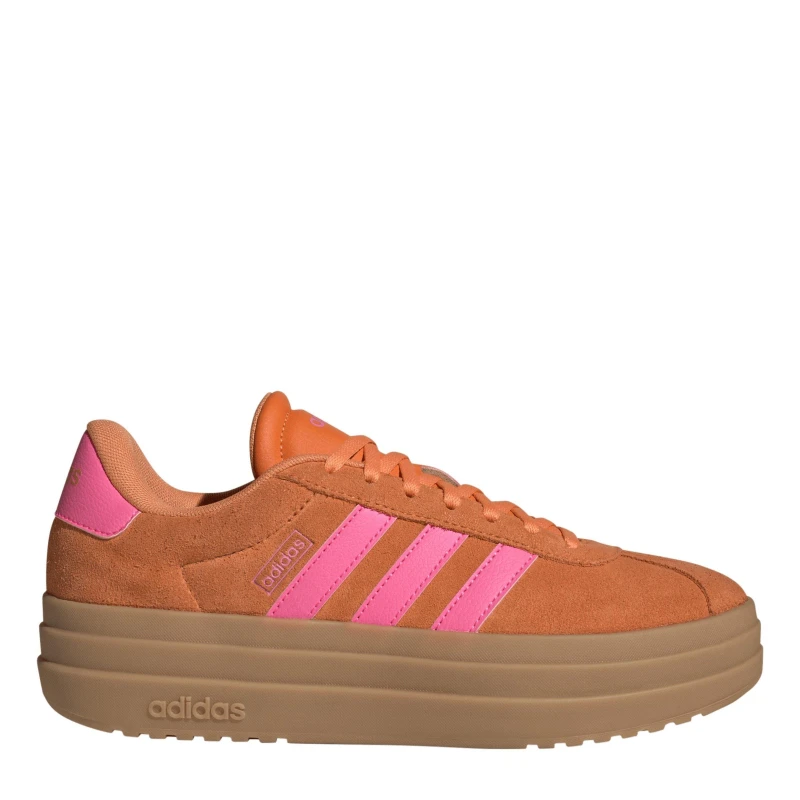 Image of adidas VL Court Bold Womens Trainers Orange/Pink/Gum female 7 (40.7)