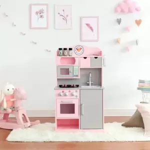 Image of Teamson Kids Little Chef Florence Classic Play Kitchen Pink / Grey TD-11708P - Pink/Grey