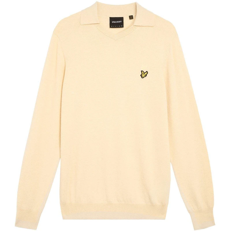 Image of Lyle and Scott Mens Crew Neck Jumper Drop Cloth male XS