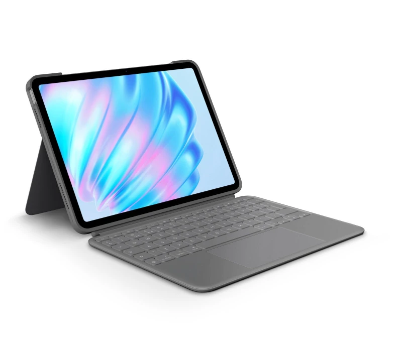 Image of Logitech Combo Touch 11 iPad Keyboard Folio - Oxford Grey, Silver/Grey 5099206121997