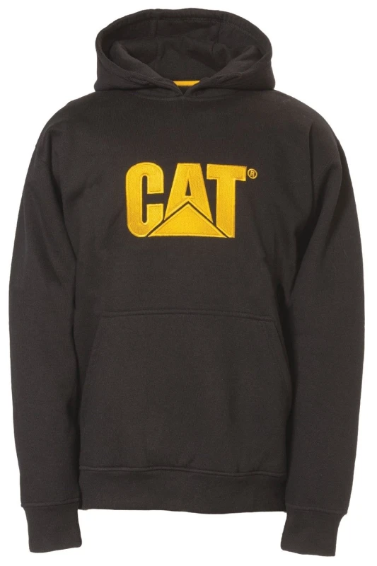 Image of Caterpillar Trademark Hooded Sweatshirt Crew Sweaters L Black 33489803430