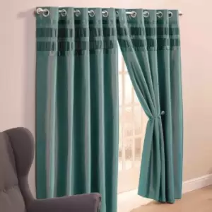 Image of Denver Eyelet Curtain - 66X54 - Jade