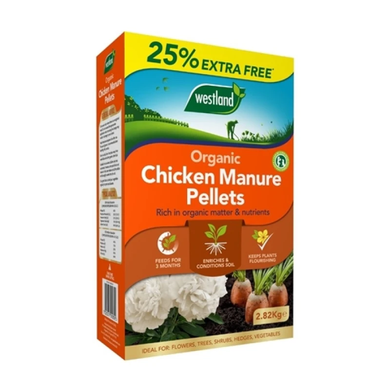 Image of Westland Organic Chicken Manure Pellets 2.25kg + 25% Extra Free