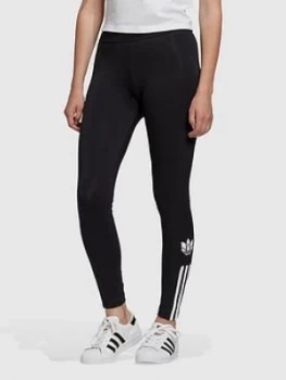 Image of adidas Originals 3D Trefoil Tights, Black/White, Size 14, Women