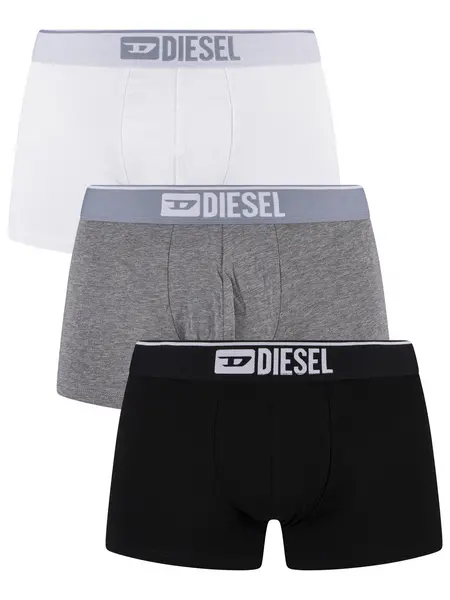 Image of Diesel 3 Pack Damien Trunks Black/Grey/White XL