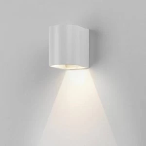 Image of LED 1 Light Outdoor Small Wall Light Textured White IP65