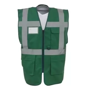Image of Yoko Hi-Vis Premium Executive/Manager Waistcoat / Jacket (Pack of 2) (3XL) (Paramedic Green)
