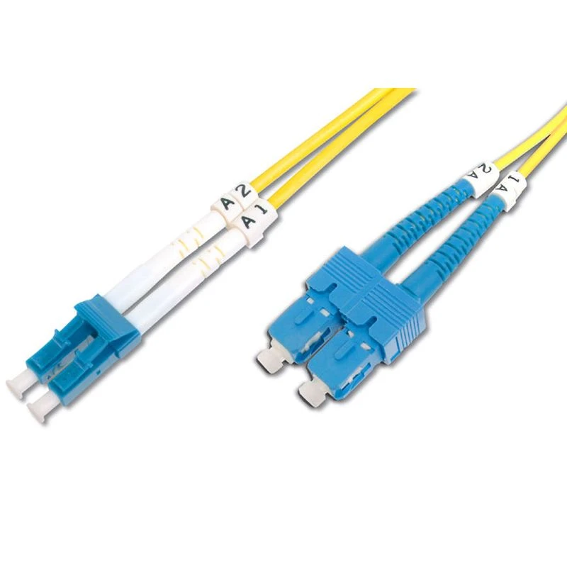 Image of FDL 5M OS2 9/125 LC-SC DLX 2.8mm FIBRE OPTIC CABLE - YELLOW