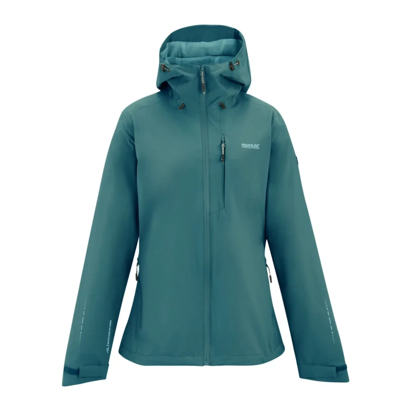 Image of Womens waterproof jacket Regatta Oklarna Vert Female 46