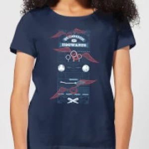 Image of Harry Potter Quidditch At Hogwarts Womens T-Shirt - Navy - L