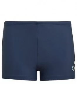 Image of adidas Younger Boys Fit Boxer Swim Shorts - Navy, Size 9-10 Years