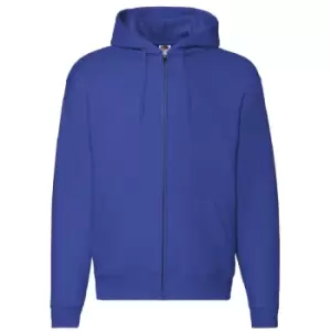 Image of Fruit Of The Loom Mens Zip Through Hooded Sweatshirt / Hoodie (S) (Royal)