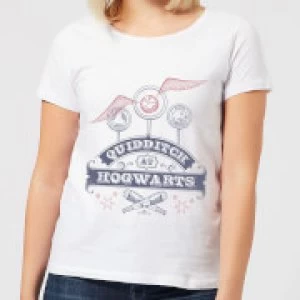 Image of Harry Potter Quidditch At Hogwarts Womens T-Shirt - White - 3XL