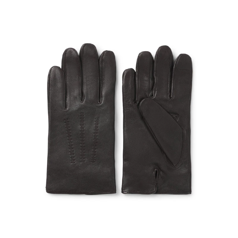 Image of Boss Mens Hainz Me Fleece Gloves Brown male Small