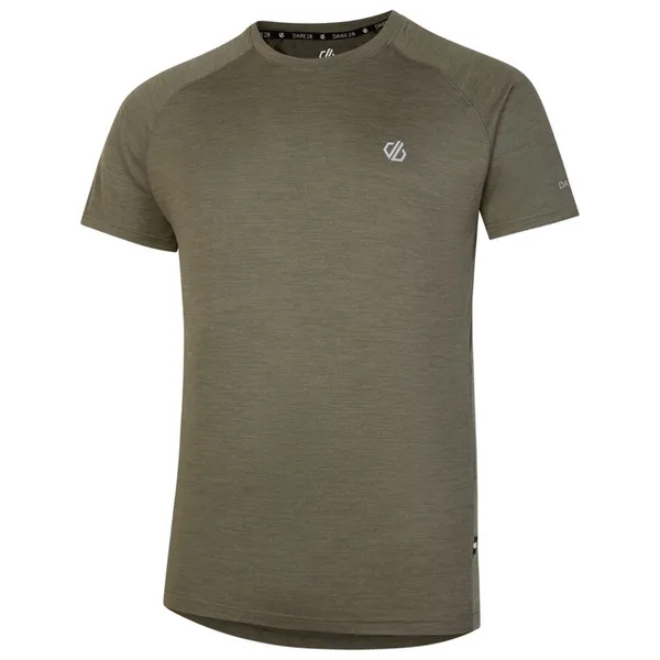 Image of Dare 2B Mens Persist Lightweight Wicking Super Soft T Shirt XL- Chest 44', (112cm) Lichen Green Marl DMT595-RSF-XL