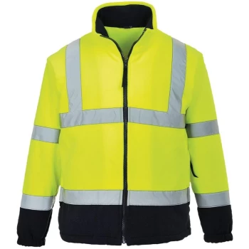 Image of F301YNRXS - sz XS Hi-Vis Two Tone Fleece - Yellow/Navy - Portwest
