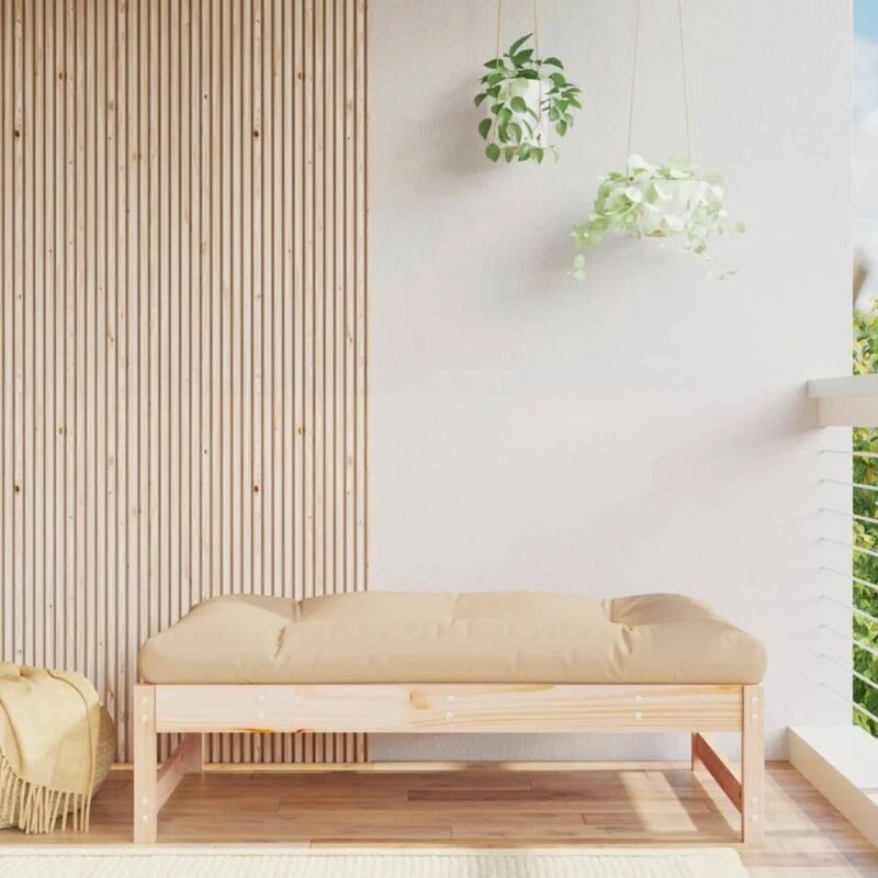 Image of VIDAXL Garden Footstool 120x80cm Solid Wood Pine Vidaxl 8720845803124