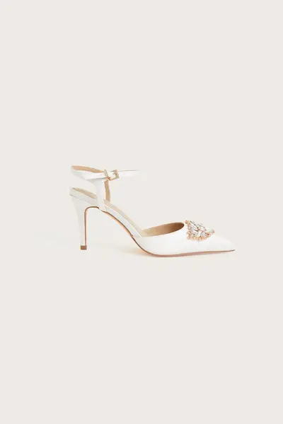 Image of Two-Part Diamante Trim Bridal Shoes