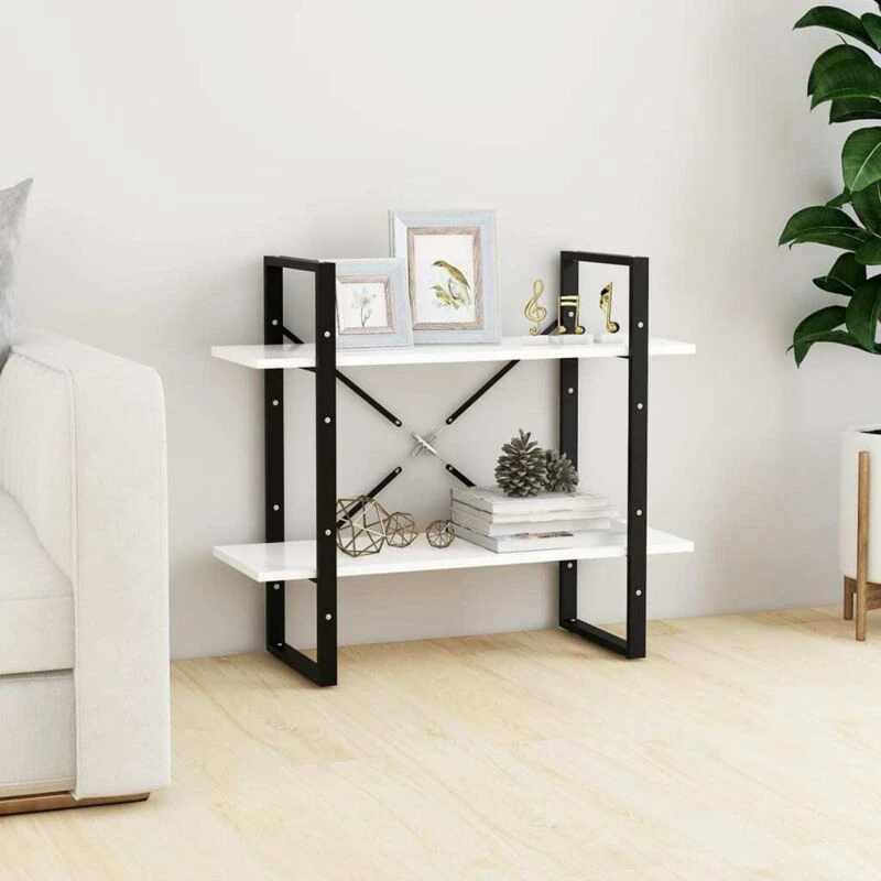 Image of VIDAXL Vidaxl - 2-Tier Book Cabinet White 80x30x70cm Engineered Wood 8720286567371