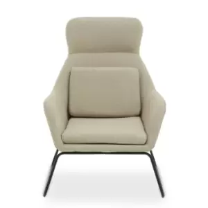 Image of Interiors By PH Velvet Chair NaturalBlack Legs