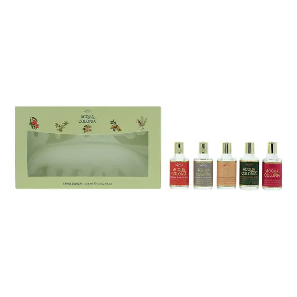 Image of 4711 Acqua Colonia Eau De Cologne Miniature Set 5 X 8ml - Myrrh Kumquat- Pink Pepper Grapefruit-blood Orange Basil- White Peach Coriander-ly