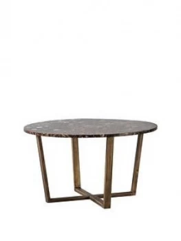 Image of Hudson Living Emperor Round Coffee Table Marble - Brown