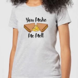Image of You Make Me Melt Womens T-Shirt - Grey - 5XL