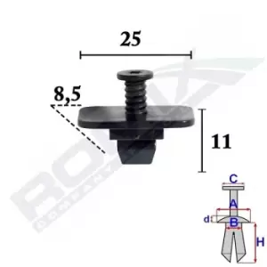 Image of ROMIX Clip, trim-/protection strip VW,SKODA C70541