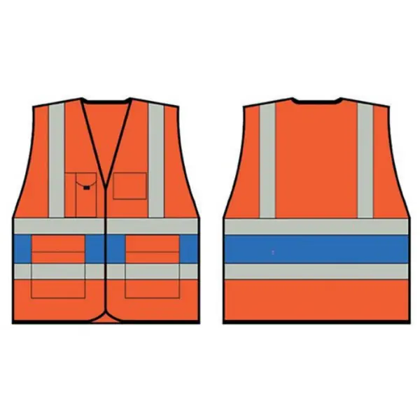 Image of Beeswift Beeswift High Visibility Executive Vest Orange/Royal Blue S HVV45RBS