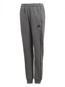 Image of Boys, adidas Youth Core 18 Tracksuit Bottoms - Grey, Size 11-12 Years