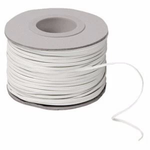 Image of Zexum 0.5mm 2 Core Solid Bell Wire White Round - 100 Meter