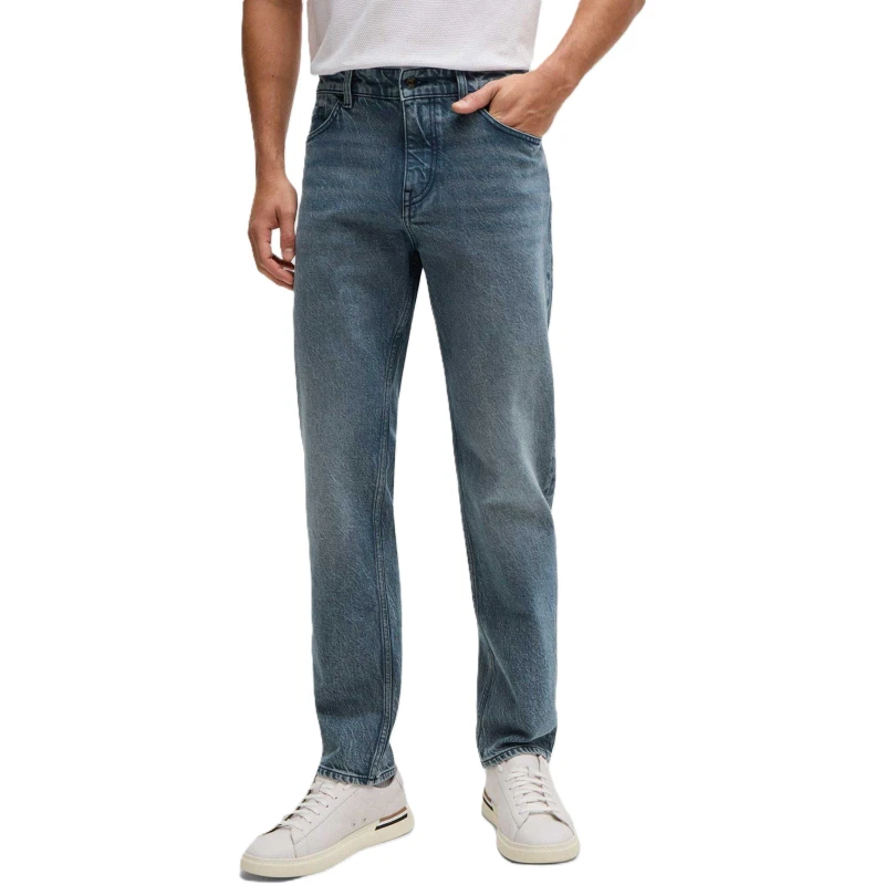 Image of Boss Mens C Re.Maine Slim Fit Jeans Turquoise Aqua male 30W R