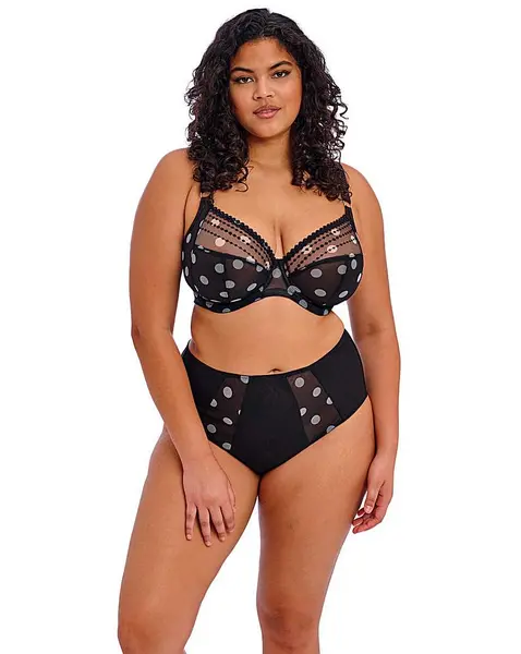 Image of Elomi Elomi Matilda Plunge Wired Bra Black Dot Black DOT Female 44FF QV03215