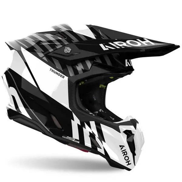 Image of Airoh Twist 3 Thunder Black White Offroad Helmet L