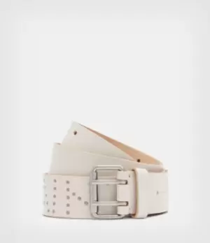 Image of Remi AllSaints Womens Leather Belt, ROE White, Size: L