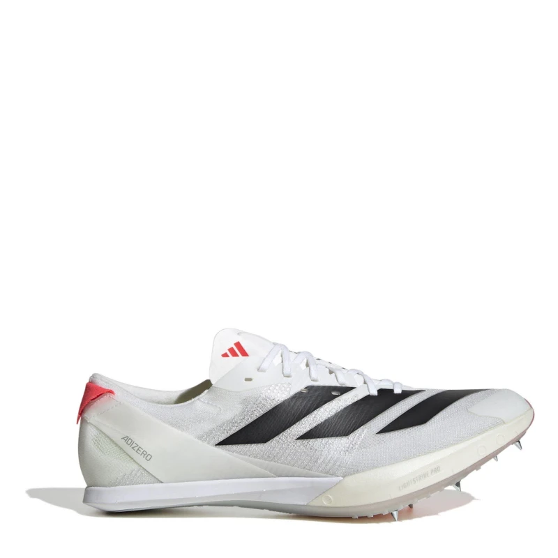 Image of adidas Unisex Adults Adizero Finesse Track Running Spikes White/Black/Red unisex 12.5(48)