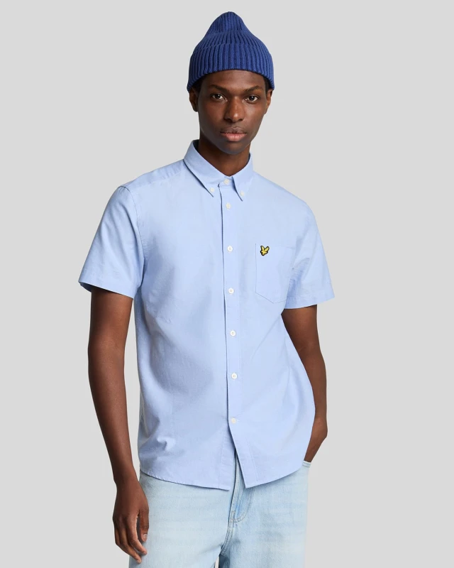 Image of Lyle & Scott Shirt Lyle & Scott Oxford Bleu Male 2XL