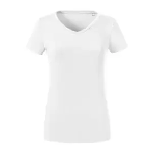 Image of Russell Womens/Ladies Organic Short-Sleeved T-Shirt (XXL) (White)