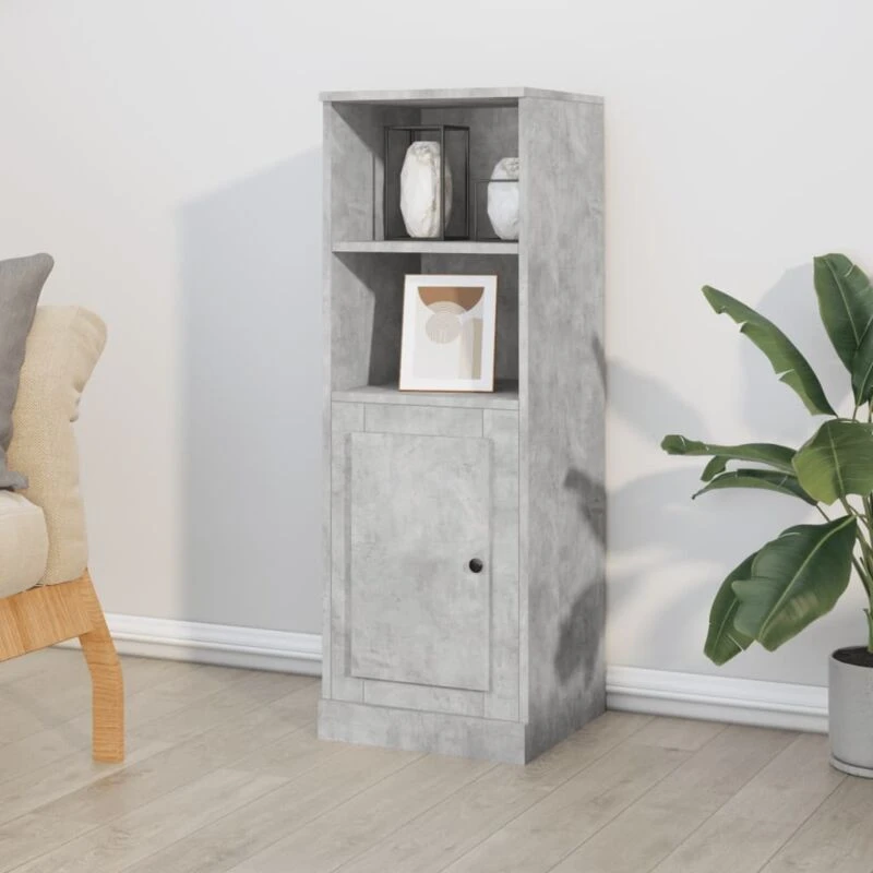 Image of VIDAXL Highboard Concrete Grey 36x35.5x103.5cm Engineered Wood Vidaxl 816324