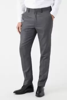 Image of Mens Slim Fit Charcoal Wide Self Stripe Suit Trousers