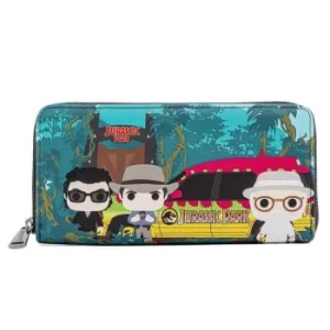 Image of Pop By Loungefly Jurassic Park Gates Zip Around Wallet